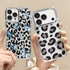 Leopard Print Case For iPhone 17 18 Pro Max Plating Lens Frame Clear Soft Phone Cover For iPhone 16 15 14 13 Pro Max 17E