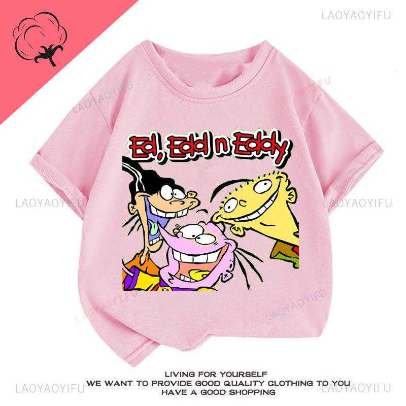 Ed Edd  Eddy Boy Shirt  Aesthetic Cartoon Characters Fan Clothes Kawaii Comic Casual Funny Girl Printed Tee Cotton Unisex Top