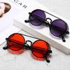 Round Frame Punk Sunglasses Retro Avant-garde Trend European/American And Hollow Men Colorful S B4W8