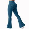 High Waist Flare Leg Pants for Women with Back Pocket Scrunch Detail Stretchy Fabric Bootcut Yoga Style