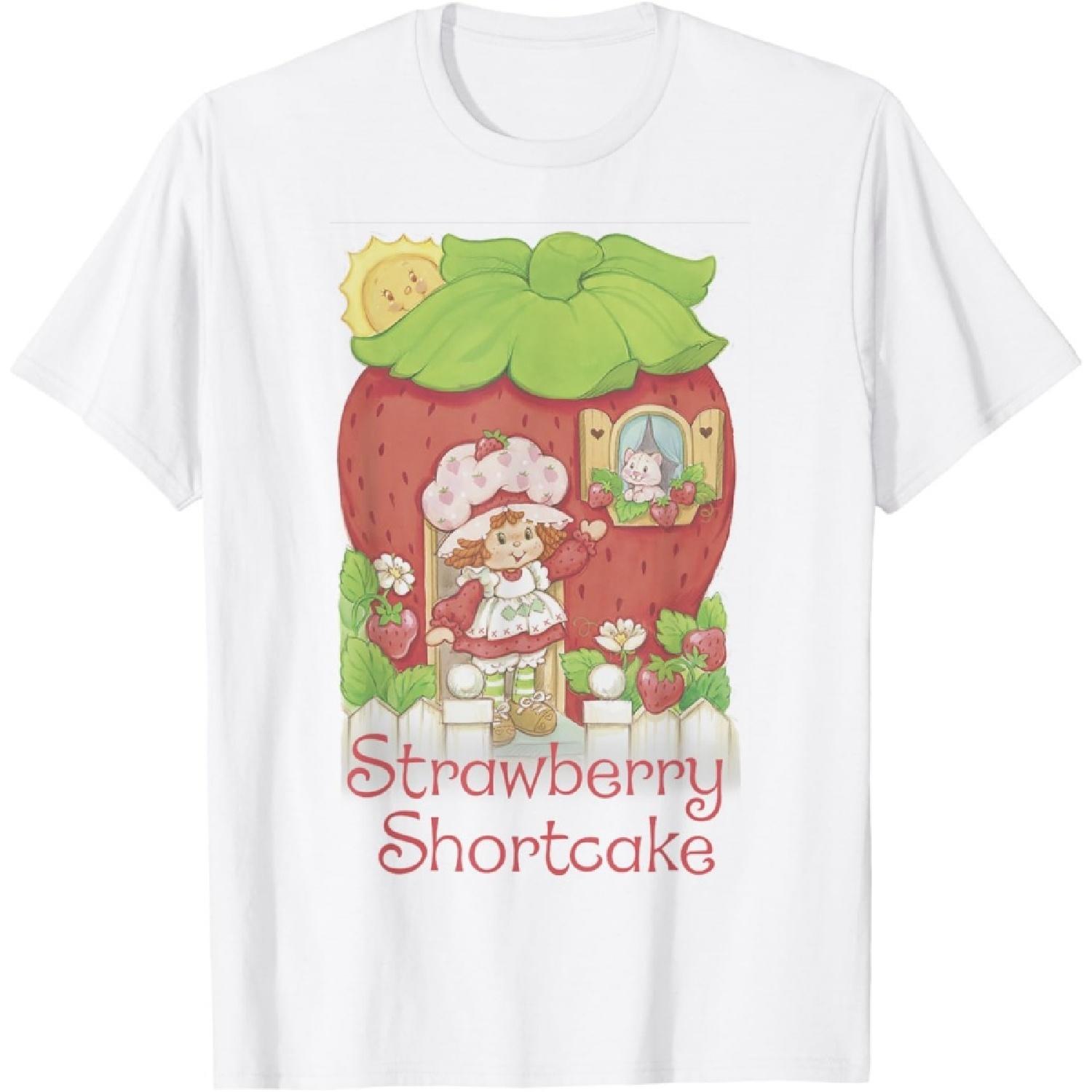 Клубничный Шорткейк Дом Ягод Постер Футболка S