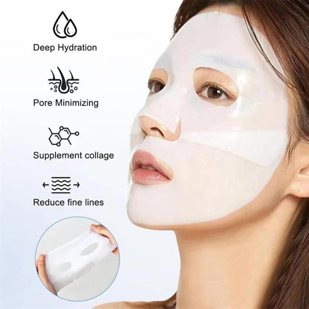 Bio Collagen Real Deep Mask tablets per Hydrogel Mask Highly Moisturizing Firm and Glossy Pore Care Dry and Sensitive Skin Cosmetics Collagen Mask