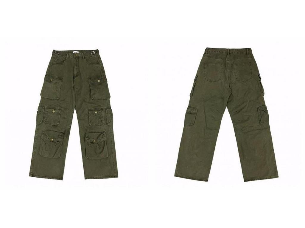 Men's Trendy American Retro Multi-Pocket Wide-Leg Overalls