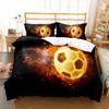 Soccer Duvet Cover Set King Queen Size Sport Theme Bedding Set For Kids Boys Girls Comforter Cover With Pillowcase Bedroom Decor