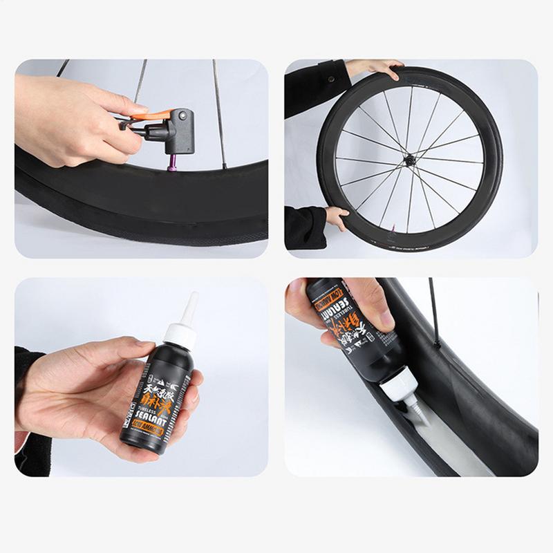 60ml Tubeless Tire Sealant Tire Bead Sealant Mountain Bikes Tire Sealant Tire Repair Tools Fast Act Latex Puncture Repair Fluid