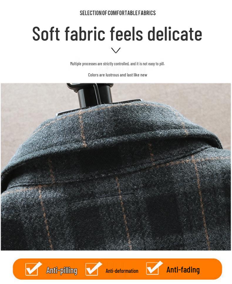 Trendy Plus Size Men's Casual Jacket - Loose Fit Spring/Autumn Versatile Workwear Top