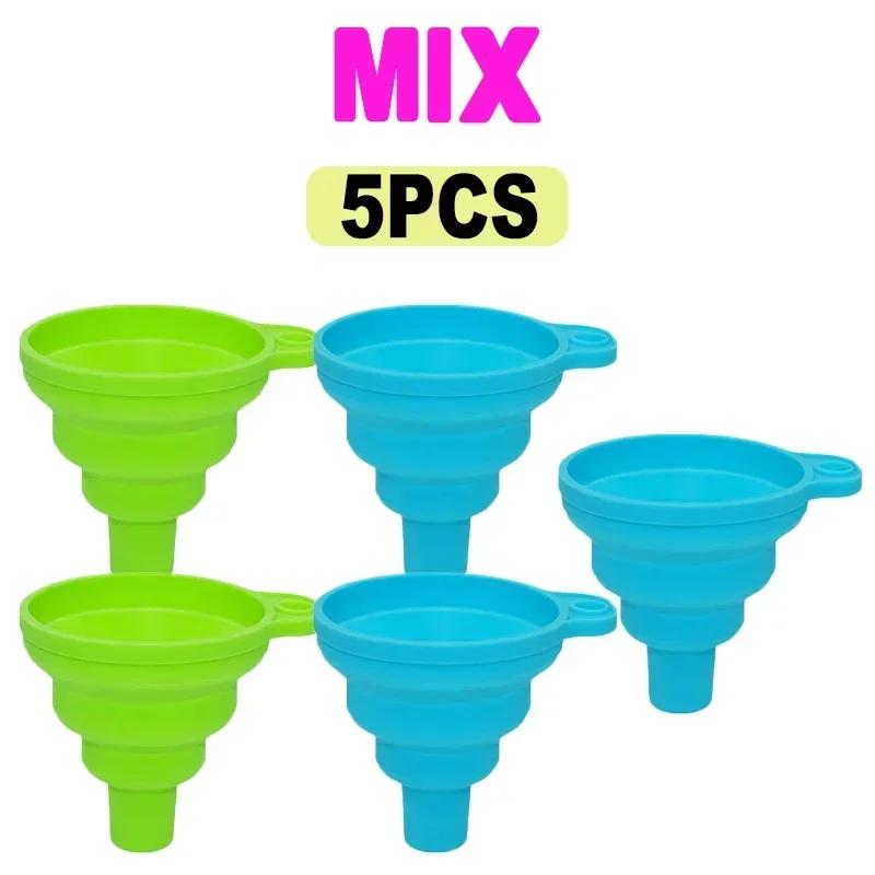 Foldable Silicone Funnel Collapsible Universal Funnels Beer Oil Liquid Hopper Kitchen Cooking Accessories Engine Tools Trechter