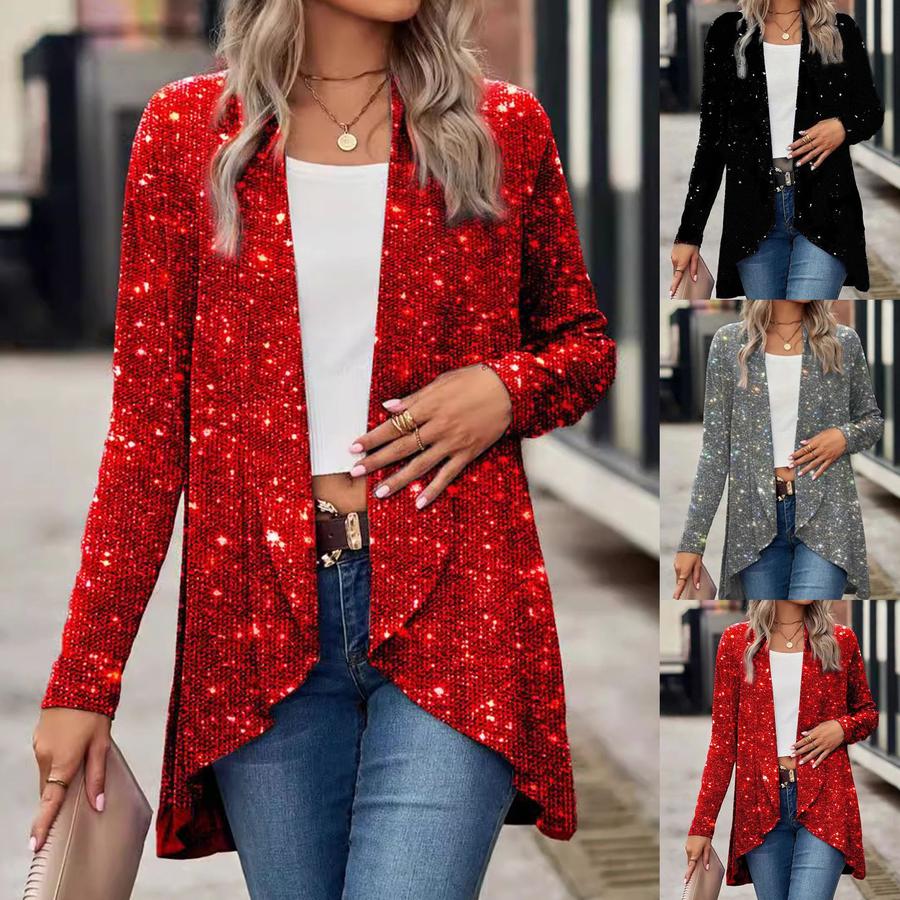 New Wish Women's Evening Jacket Long Sleeve Winter Coat Formal Small Blazer