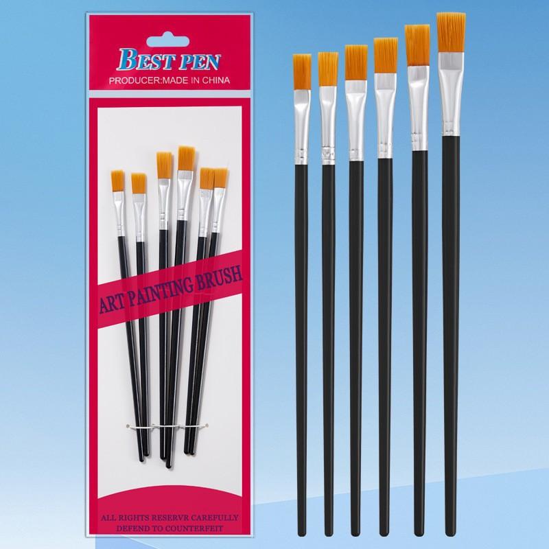Zestaw 6/12 sztuk Pędzli Malarskich Dla Dzieci Akrylowych Z Płaskimi Okrągłymi Szpiczastymi Pędzlami Rzemieślniczymi Akwarelowymi Olejnymi