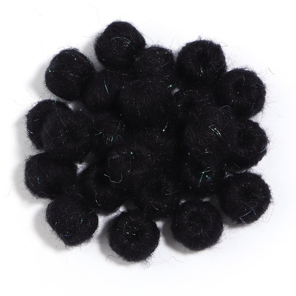 10pcs Plush Mohair Ball Beads Colorful Soft Pompom Beads For DIY Jewelry Making Handmade Clothing Earrings Decor Accessories