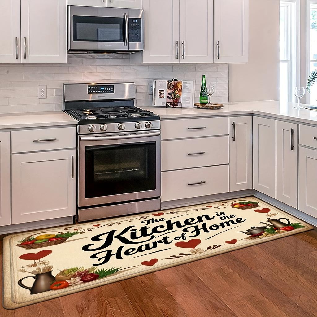 1Pcs Farmhouse  Print Waterproof Non-Slip Thick Cushioned Kitchen Mat Heavy Duty Comfort Standing Mat for Kitchen Bathroom