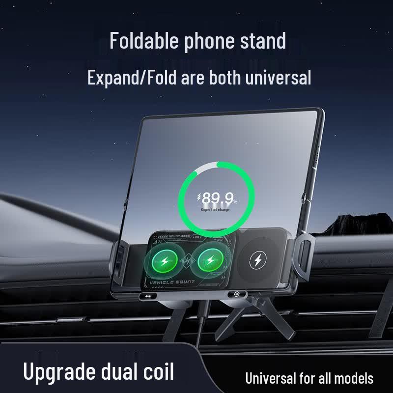 Digalen Foldable Phone Car Mount with Wireless Fast Charger