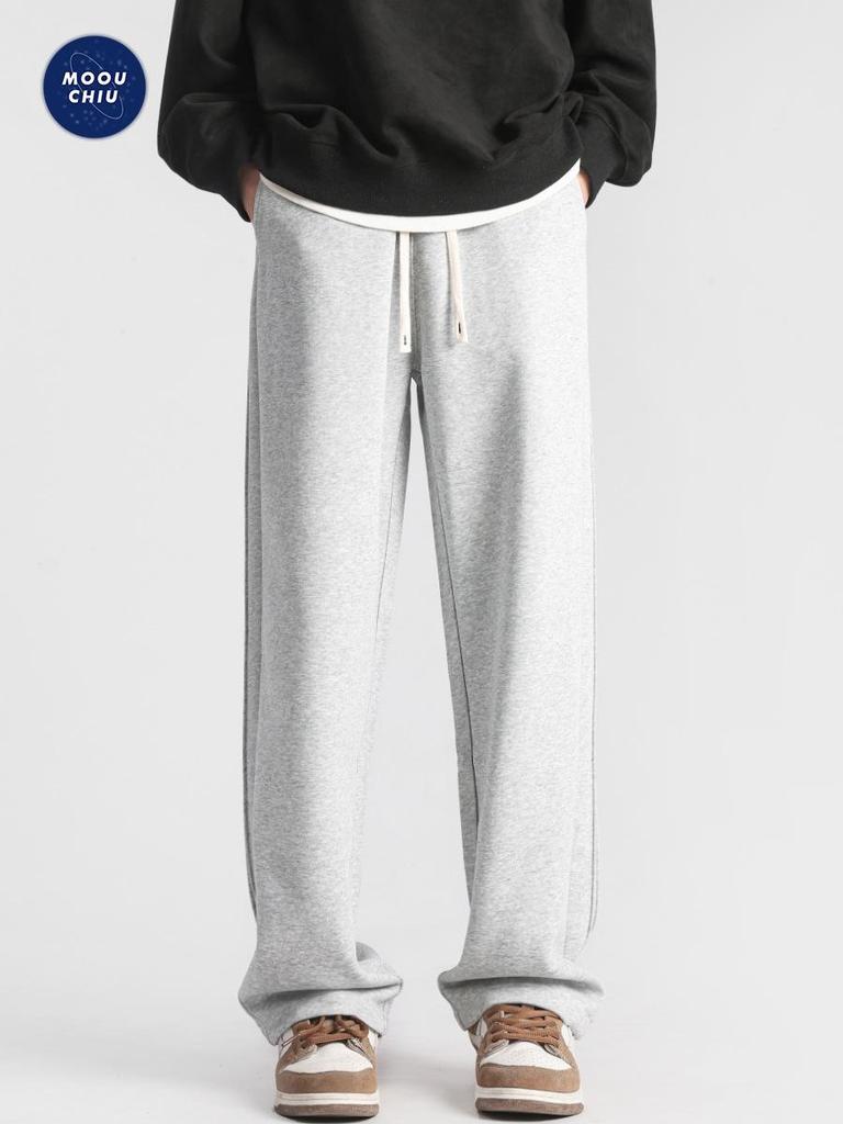 Muxiu Menswear: Trendy Striped Wide-Leg Sweatpants for Men and Couples