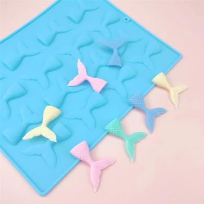 Stampi in Silicone Fondant Forma Coda di Sirena 16 Fori Strumenti per Biscotti Cioccolato Coda di Pesce Regali Fatti a Mano Decorazione Torta di Compleanno