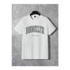 Brooklyn New York White T-shirt Gray Shorts - T-shirt With Shorts Top And Bottom Set Printed Crew Neck