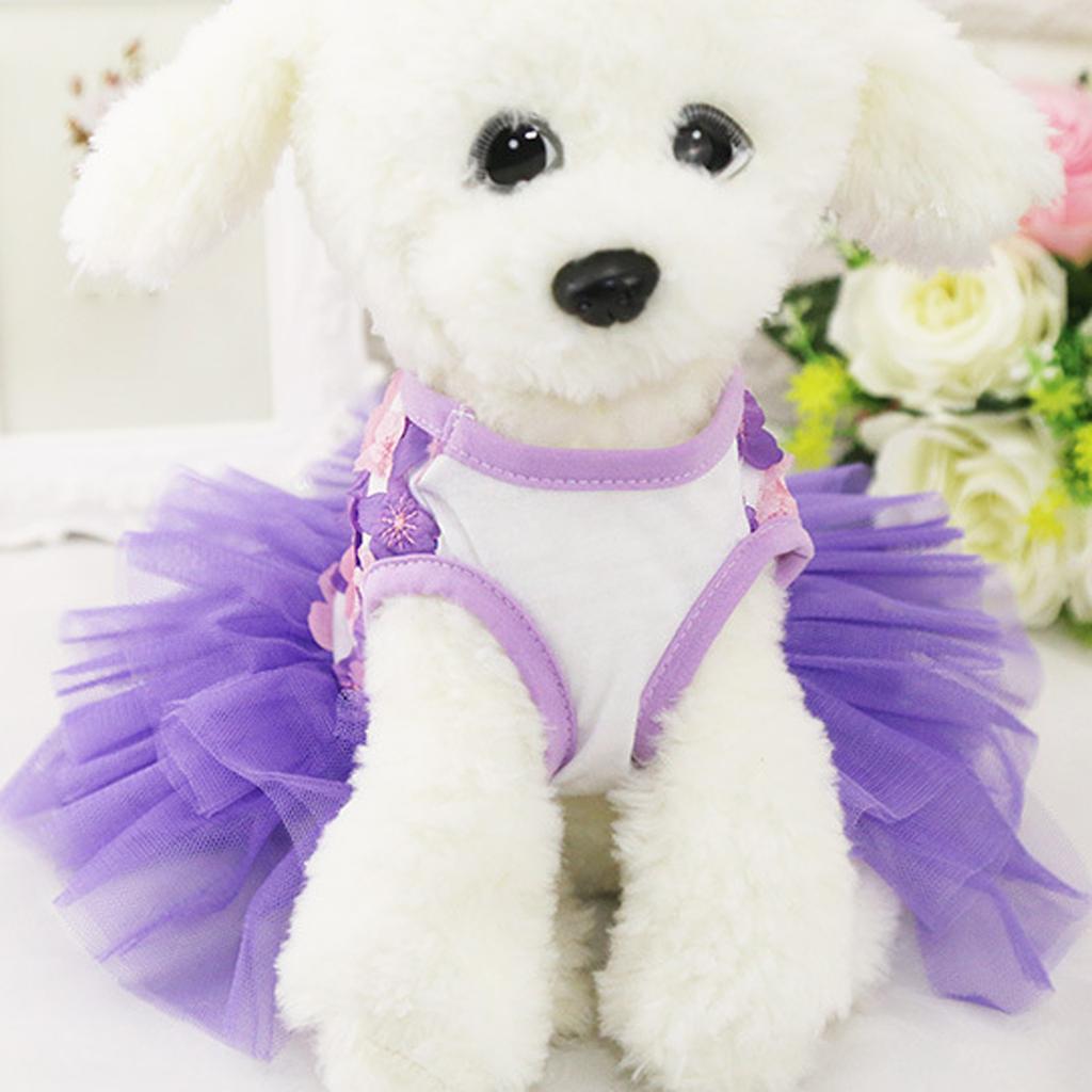 Hundekleid mit Rüschenrock und dekorativer Schleife für kleine Haustiere Bequemer weicher Stoff Ärmelloses Design Geeignet für den täglichen Gebrauch und besondere Anlässe