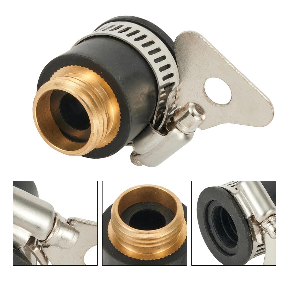Faucet Adapter Tap Connectors Garden Black Kitchen Rubber Stainless Steel For 1/2inch To 3/4inch Expansion Tools
