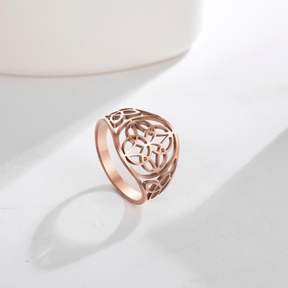 Skyrim Vintage Celtics Knot Rings Women Men Stainless Steel Geometric Ring Witchcraft Amulet Jewelry Gift for Mother Lover