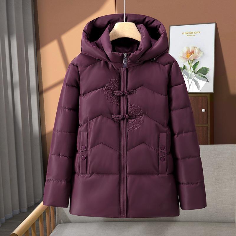 Winter thickened jacket new medium and women's clothing large size thickened cotton-padded jacket