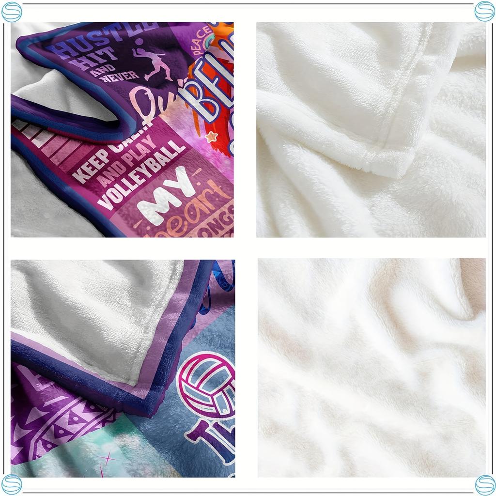 1pc Blanket Volleyball Supplies, Teen Girls Volleyball Gifts, Teen Girls Volleyball Accessories, Volleyball Party Favors, Volleyball Party D
