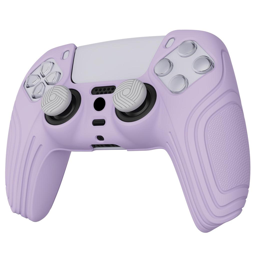 eXtremeRate PlayVital PS5 Controller Silicone Controller Ergonomic Soft Rubber Protective Case with Thumbstick Caps for PlayStation 5 Wireless