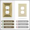 Metal Wall Plate for Electrical Outlets, Decorative Antique Brass Switch Plates Outlet Cover, Light Switch Cover Plate, 1-Gang Wall Plates (Duplex