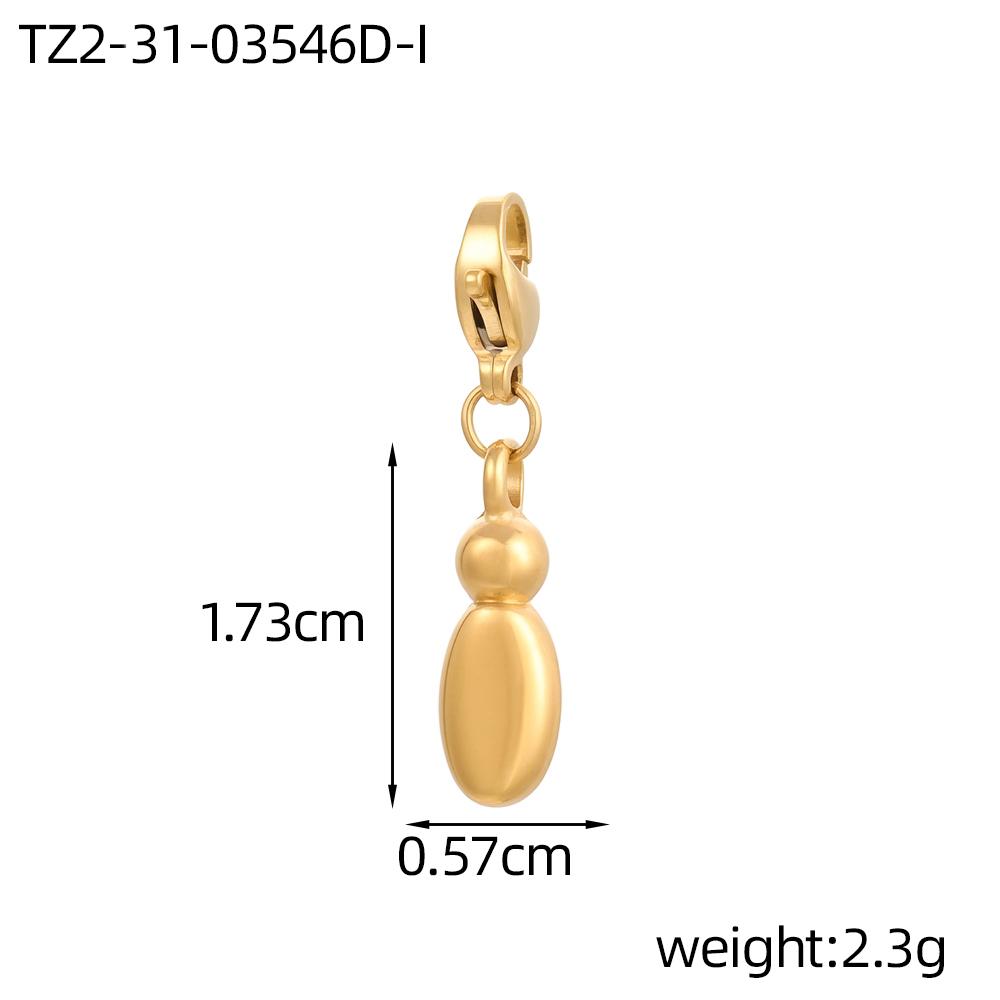 CARLIDANA 3PCS Bubble Letter Jewelry Pendant A-Z Stainless Steel Lobster Clasp Gold Color Bracelet Alphabet Charms Accessories