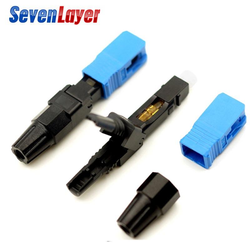 APC FTTH SC-UPC Quick Fiber Connector, Pre-embedded Telecom-Grade Cold Weld Type