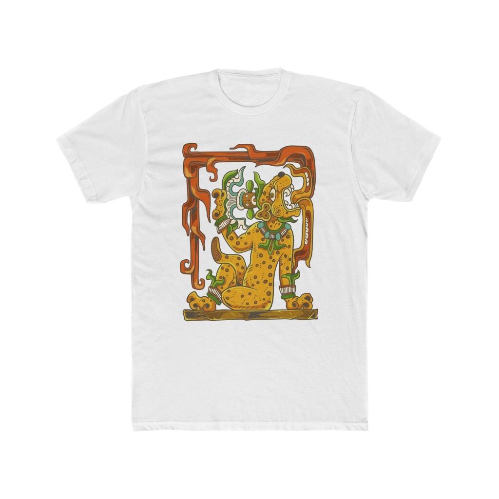 Jaguar Mayan Mesoamerican Men s Cotton Crew Tee S разноцветный