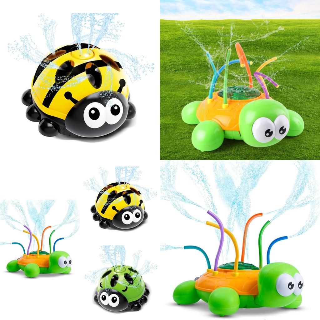 Fun Outdoor Water Play With Cute Turtle And Ladybug Sprinkler Toys For Children