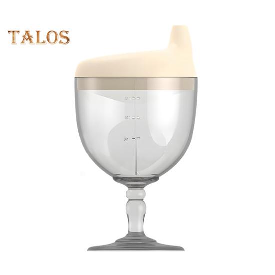 

150 мл Детская винная кружка с удобной ручкой, силиконовой крышкой, бокалом для вина, кружкой для напитков, непроливающейся, обучающей кружкой с крышкой для выпуска воздуха, пластиковой кружкой для детского вина белый