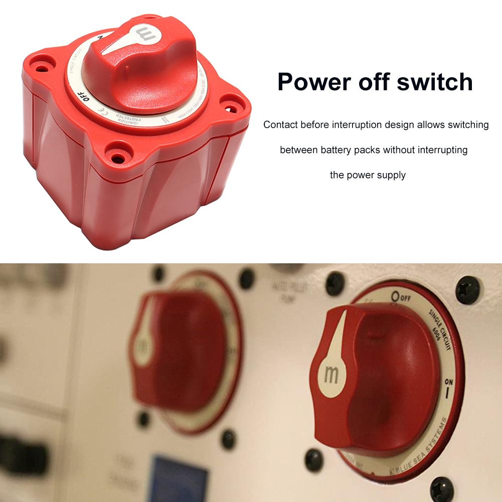 300A Battery Cut Off Switch Auto Accessories 12V-48V Cut Off Isolator Plastic Battery IsolatorDisconnect Switch for Truck Marine