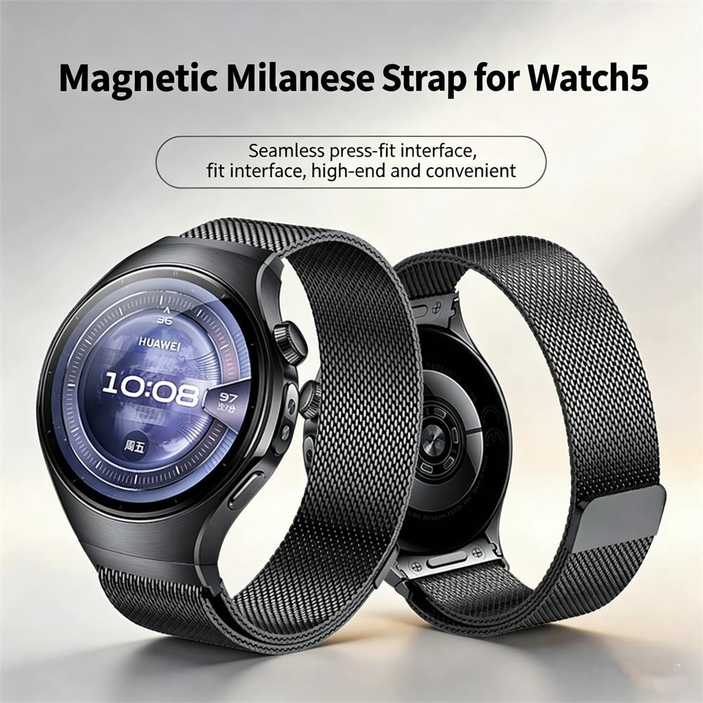 Pasek bez szczelin dla Huawei Watch 5 46 mm Metalowy magnetyczny Luksusowy stal nierdzewna Bransoleta pasek correa Huawei Watch5 46 mm pasek