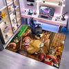 Russian animation Masha and the Bear Fairy Tale Cartoon Carpet Soft Home Living Room Bedroom Door Mat Outdoor Picnic Ground Mat rug T6
