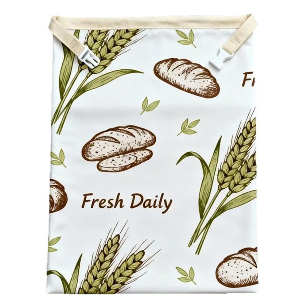 Reusable Beeswax Bread Bags Beeswax Coated Large Capacity Sourdough Bread Bags Freshness Preservation Lock Closure