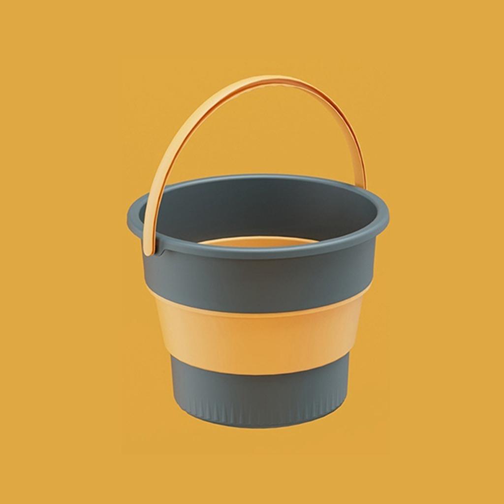 Silicone Bucket for Fishing Folding Bucket Car Wash Outdoor Fishing Supplies Square 17L Bathroom Kitchen Camp Bucket