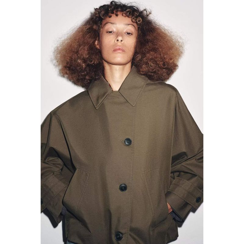 Zbzr Autumn New Women Clothes Western Style Fashion Temperament Versatile Simple Waterproof Trench Coat Outerwear 0548242