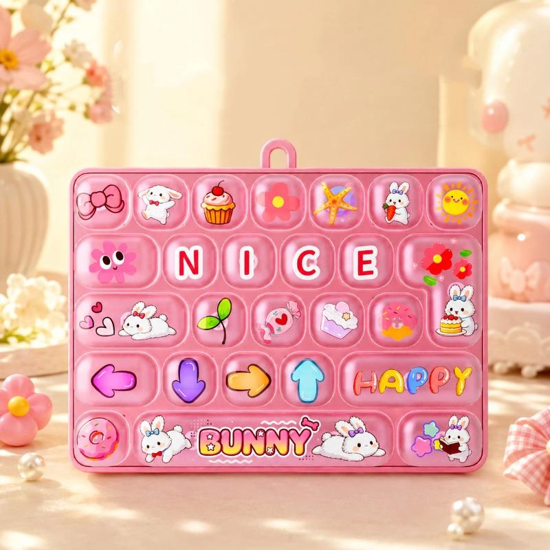 26-Key Decompression Button Transparent Cute Design Mini Keyboard Pendant Simulation Keyboard Keyboard Keychain