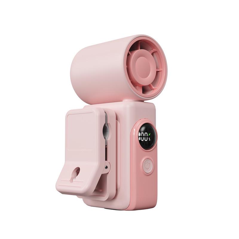 

Portable Mini Handheld Fan - Adjustable Clip-On High-Speed Outdoor Fan English Color Box + Bilingual Manual