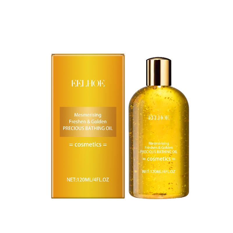 Gold Body Bath Moisturizer Nourishing Essential Oil Hydrating Gentle Cleansing for Smooth Skin