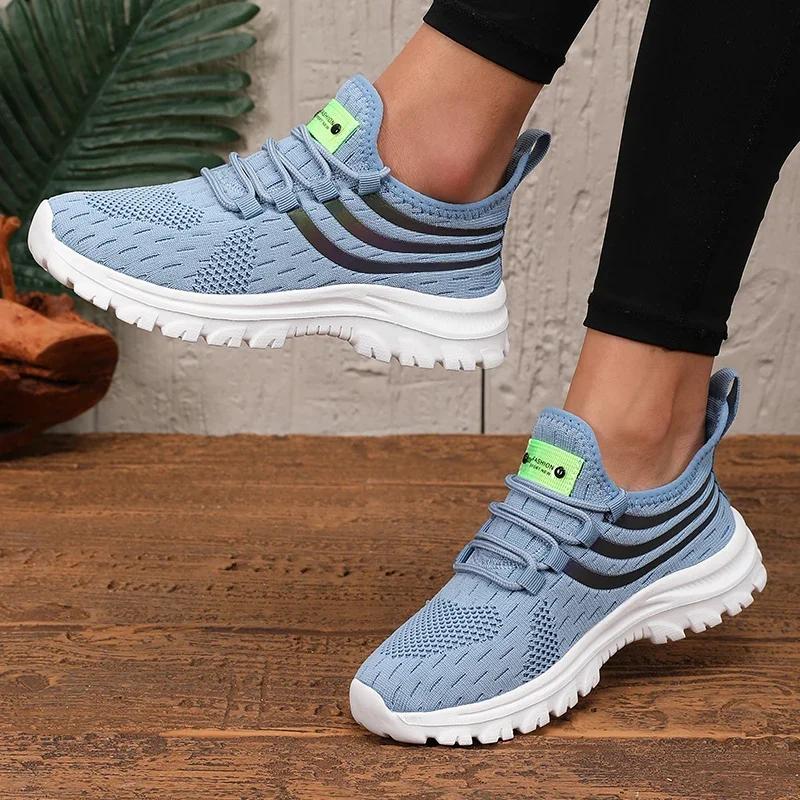 Sneakers Women Lightweight Breathable Comfortable Fashionable Versatile Knit Designer Sneakers for Women Training Tennis Shoes