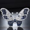 Luxury Fashion Fine Jewelry Silver Custom Animal Zircon Pearls Butterfly Pins Brooches for Women