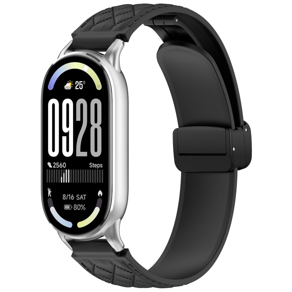 Magnetic Sport Band for Miband 10/9/8 Silicone Strap For Xiaomi Watch 8/9/10 NFC Smartwatch Replacement Women Bracelet