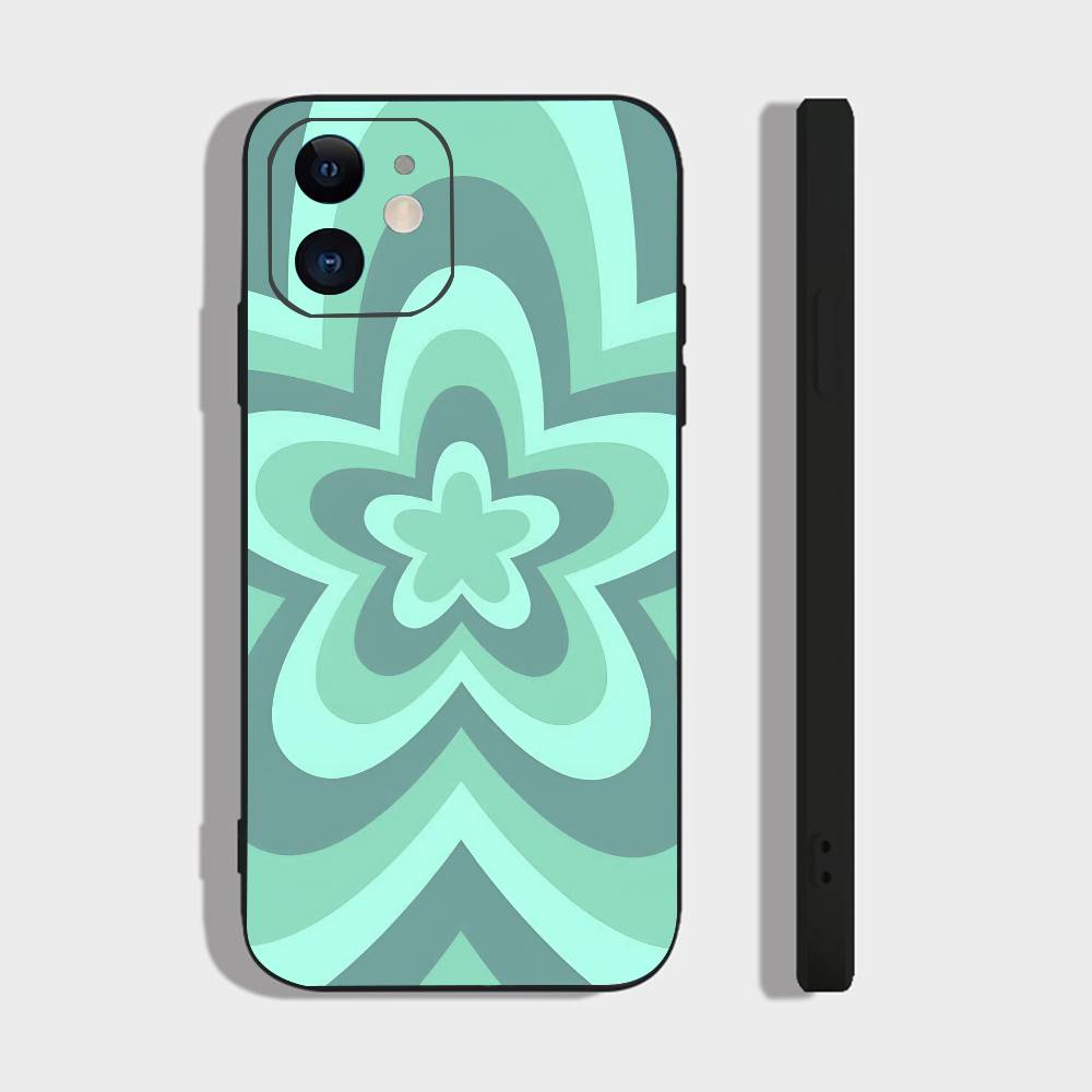 Bunte Herz-Handyhülle für iPhone 15, 16, 14 Plus, 13, 12, 11, 17 Pro Max, 17 Air, Schwarz, weich