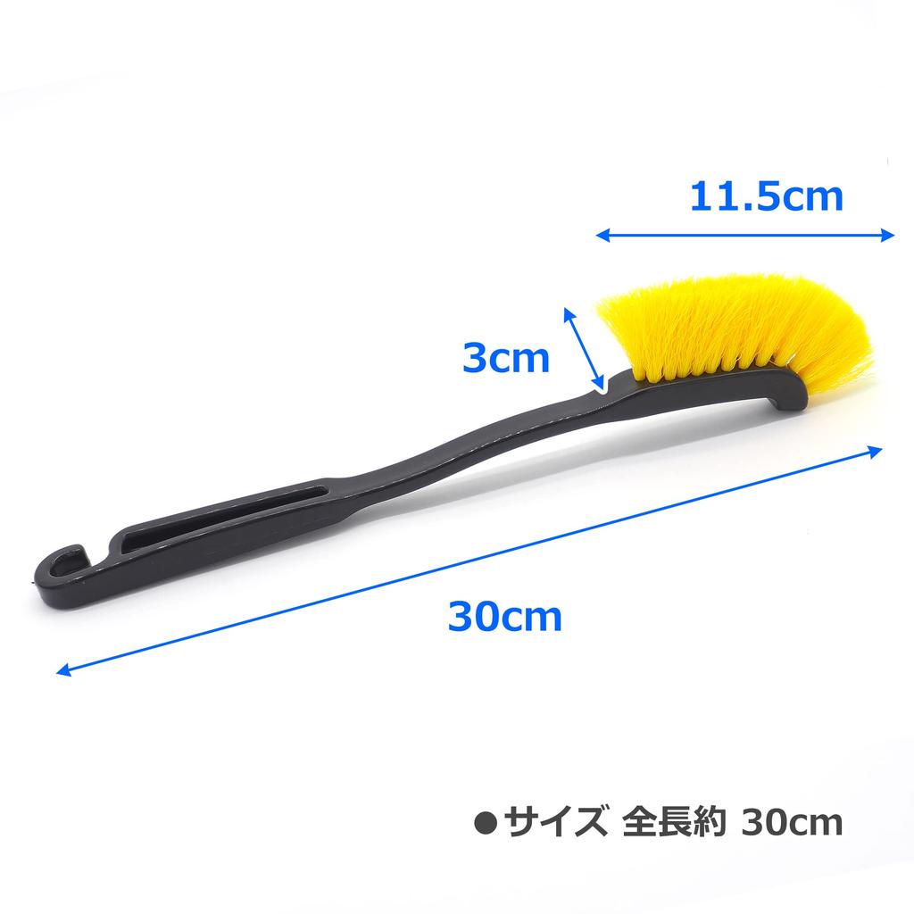Audiophile Car Wash Wheel Brush with Tire Cleaning Car Wash Cleaning Tool for Motorcycles and Room Set of 2 Brush, 90-Degree Bristles, Tool, Tool,