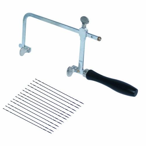 Cnstzbc Jigsaw Frame, Jewelry Making Tools, Promate Deluxe Jigsaw with 12 Hardened Blades