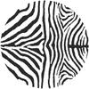 Round Zebra Stripe Area Rug Black White Polyester Soft Mat for Living Room Bedroom Boho Chic Indoor Carpet Home Decor Accent