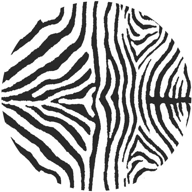 Round Zebra Stripe Area Rug Black White Polyester Soft Mat for Living Room Bedroom Boho Chic Indoor Carpet Home Decor Accent