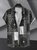 New Men's Summer Short Sleeve Shirts Vintage Paisley Printed Hawaiian Shirt Fashion Bohemian Style Lapel Shirts Clothing for Men