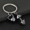 Versatile Mini Dumbbell Keyring For Keys Bags Decors Zinc Alloy Fitness Accessory Gift For Gym Goers